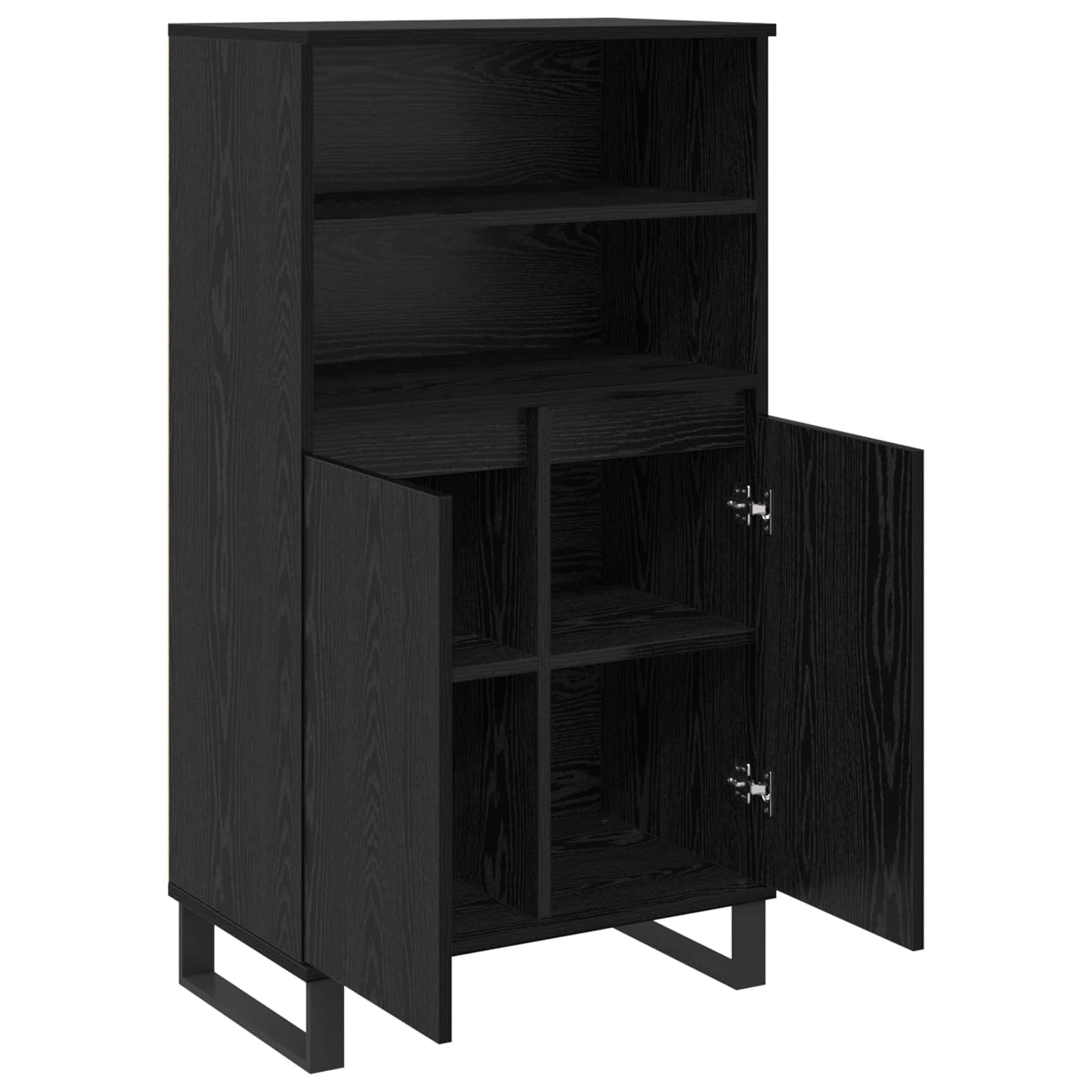 vidaXL Highboard Black 60 x 36 x 110 cm Engineered Wood