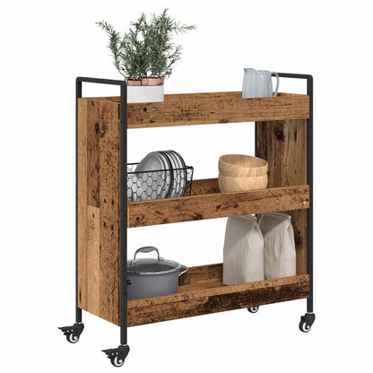 vidaXL Kitchen Trolley Old Wood 70 x 30 x 82 cm Engineered Wood