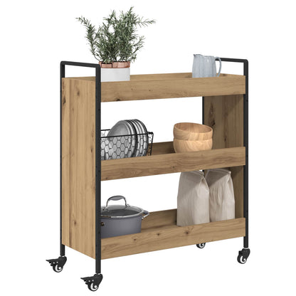 vidaXL Kitchen Trolley Artisan Oak 70 x 30 x 82 cm Engineered Wood