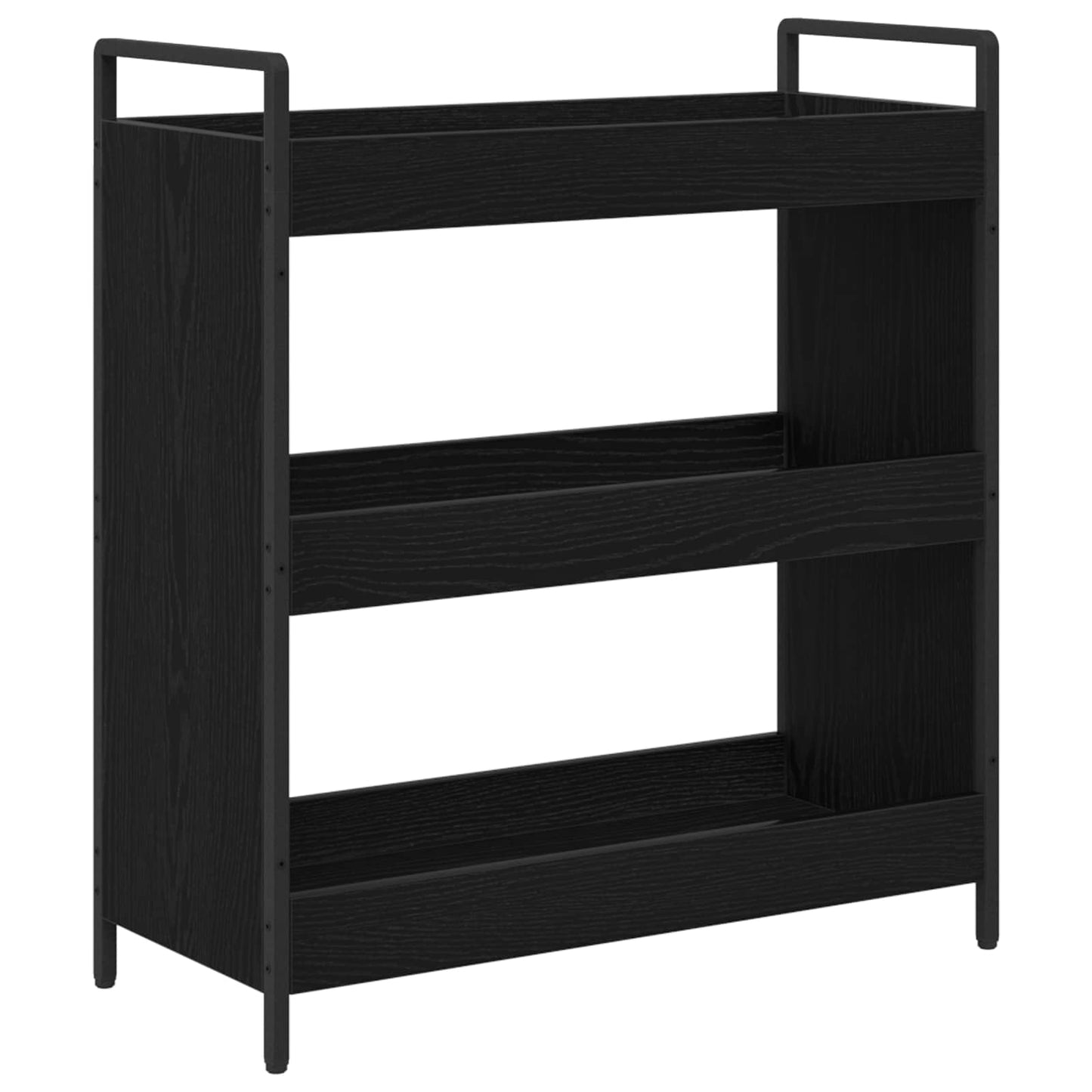 vidaXL Kitchen Trolley Black Oak 70 x 30 x 82 cm Engineered Wood