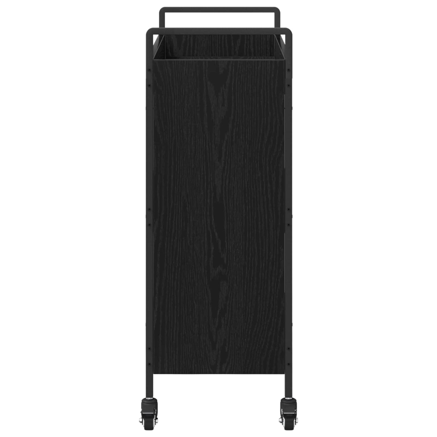 vidaXL Kitchen Trolley Black Oak 70 x 30 x 82 cm Engineered Wood