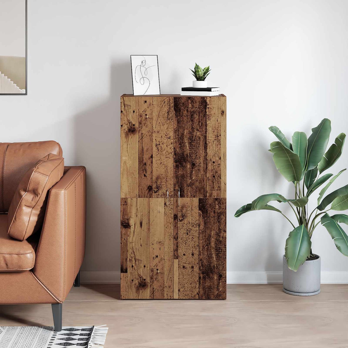 vidaXL Office Cabinet Black Oak 60 x 32 x 115 cm Engineered Wood