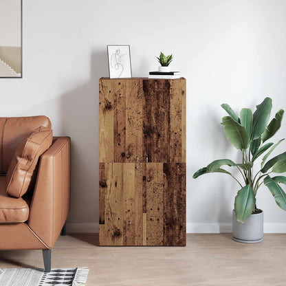 vidaXL Office Cabinet Black Oak 60 x 32 x 115 cm Engineered Wood
