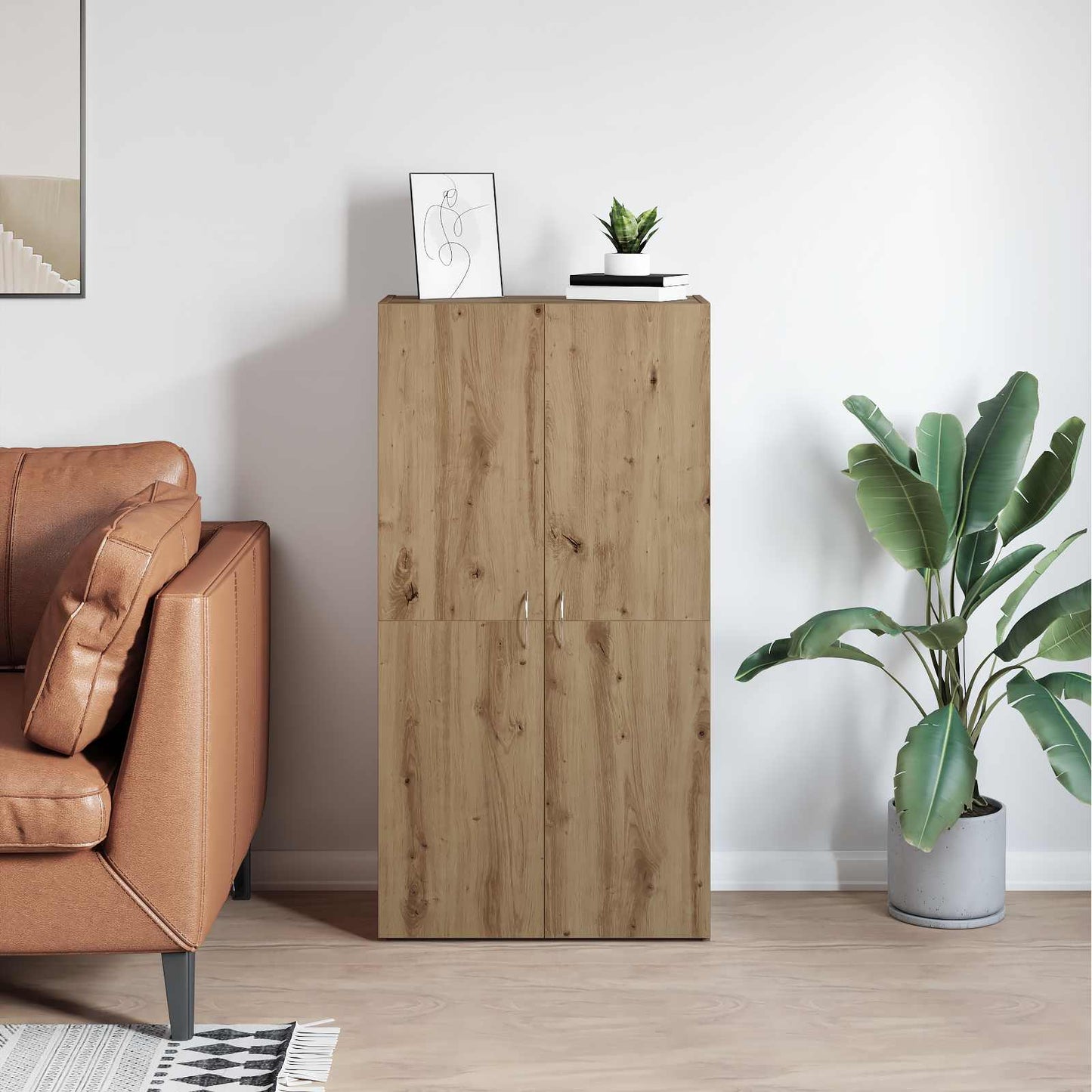 vidaXL Office Cabinet Old Wood 60 x 32 x 115 cm Engineered Wood