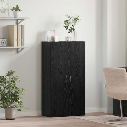 vidaXL Office Cabinet Black Oak 60 x 32 x 115 cm Engineered Wood