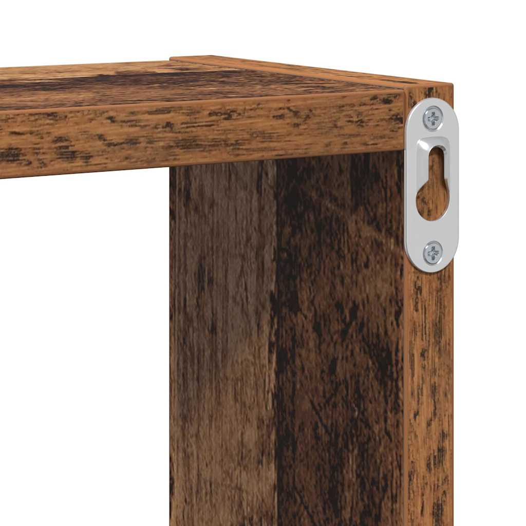 vidaXL Wall Shelf Wall-Mounted Old Wood 96 x 12 x 64 cm