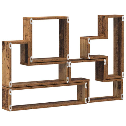 vidaXL Wall Shelf Wall-Mounted Old Wood 96 x 12 x 64 cm