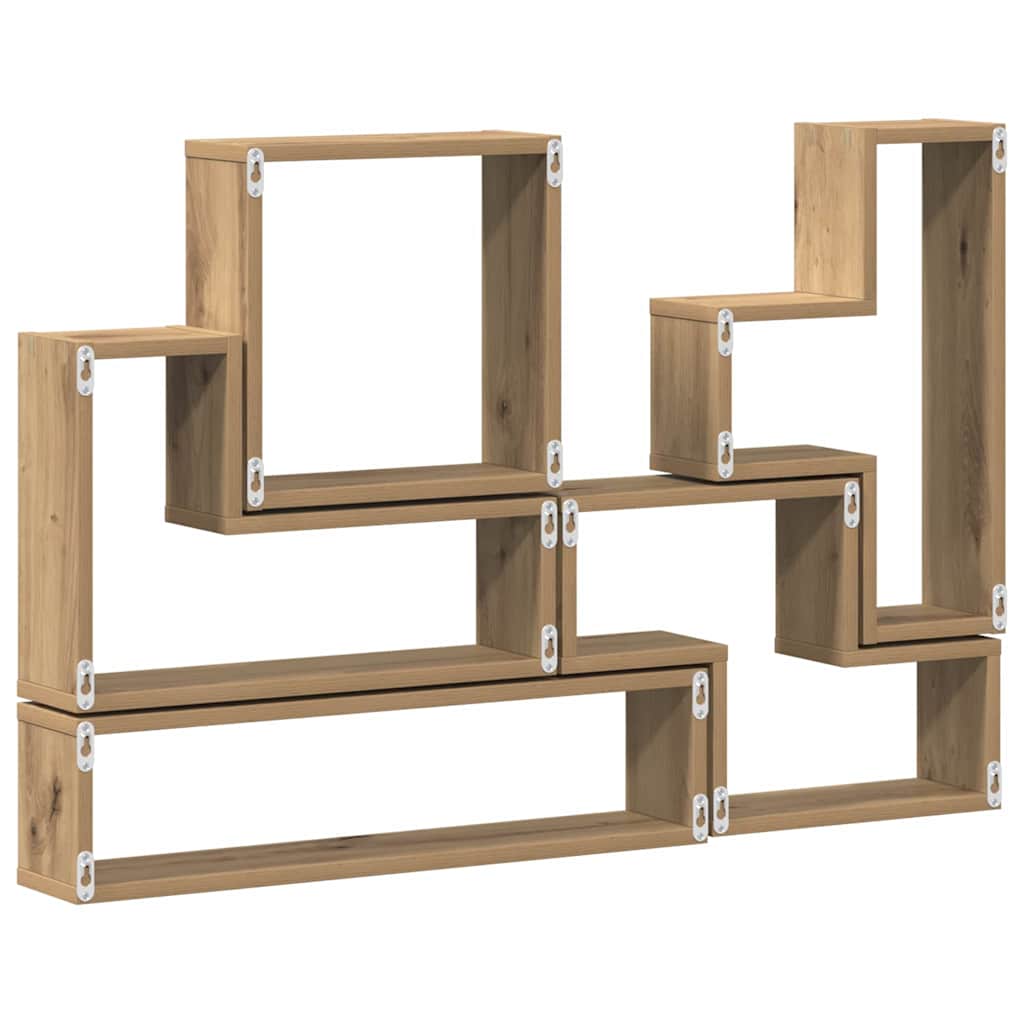 vidaXL Wall Shelf Wall-Mounted Artisan Oak 96 x 12 x 64 cm