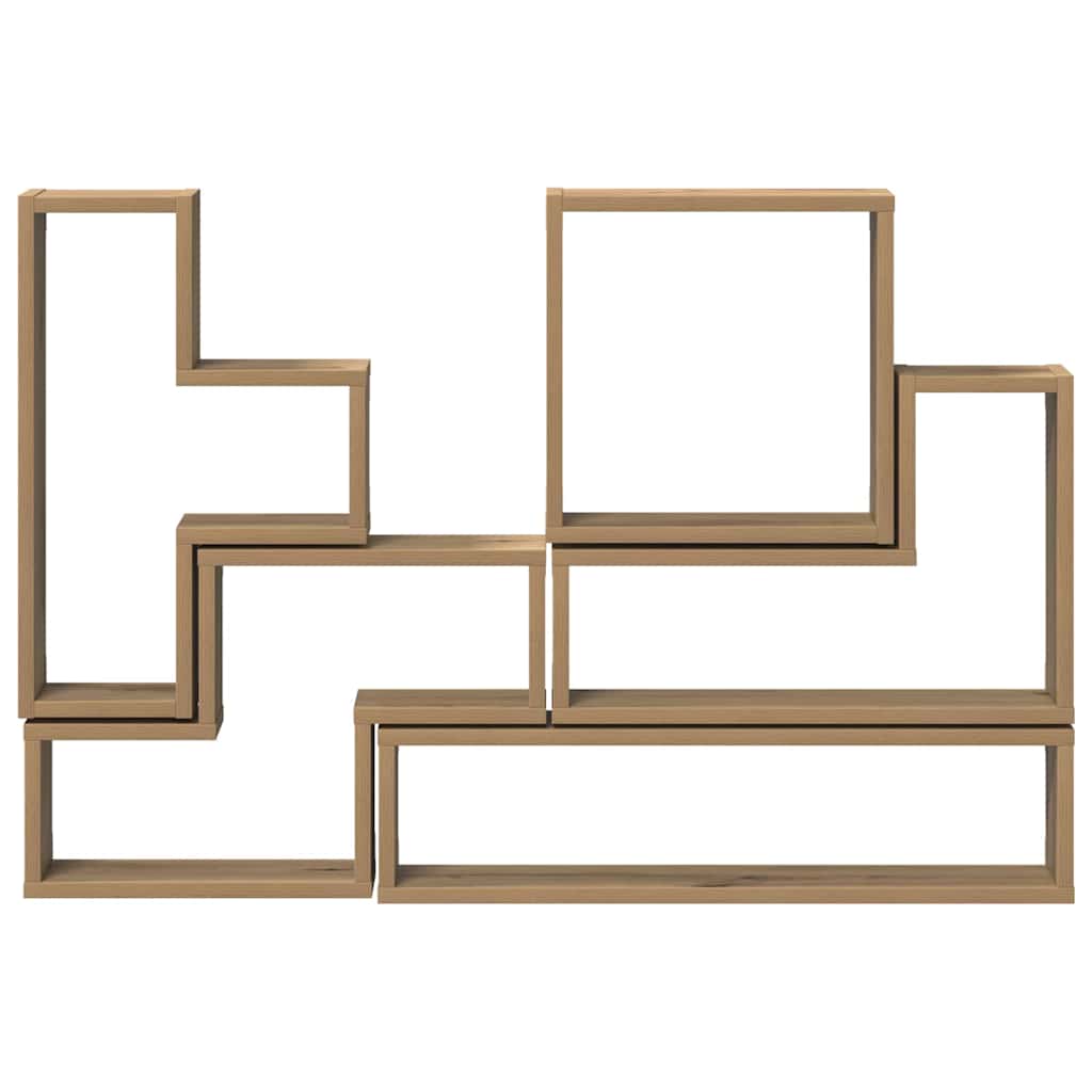 vidaXL Wall Shelf Wall-Mounted Artisan Oak 96 x 12 x 64 cm