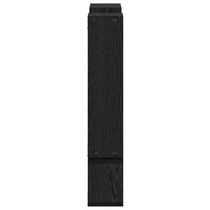 vidaXL Wall Shelf Wall-mounted with Storage Black Oak 96 x 12 x 64 cm