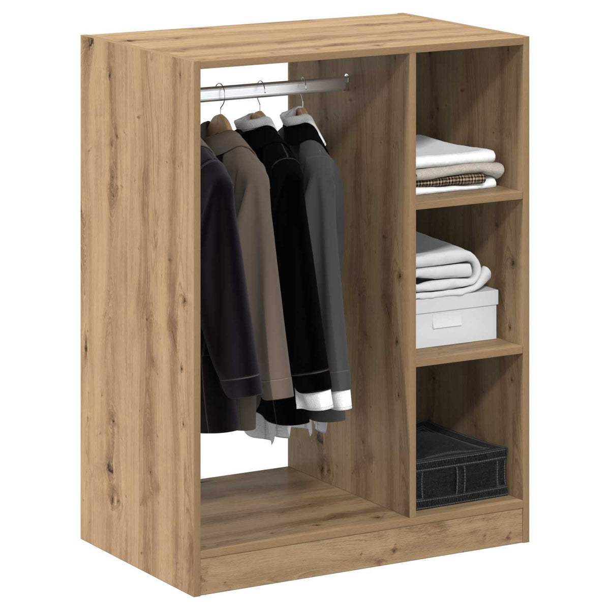 vidaXL Wardrobe Artisan Oak 77 x 48 x 102 cm Engineered Wood
