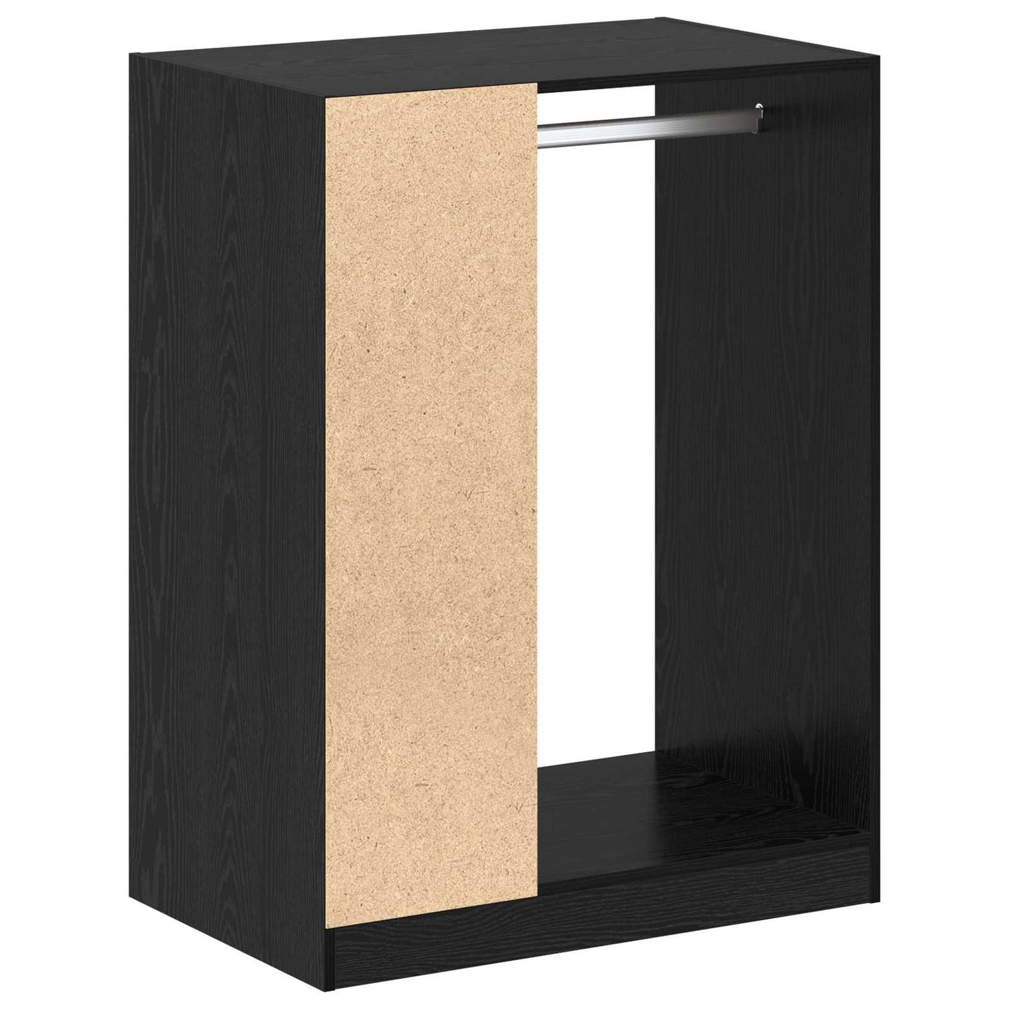 vidaXL Wardrobe Black Oak 77 x 48 x 102 cm Engineered Wood