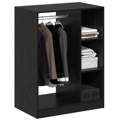 vidaXL Wardrobe Black Oak 77 x 48 x 102 cm Engineered Wood