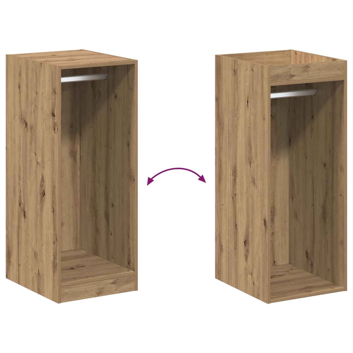 vidaXL Wardrobe Artisan Oak 41 x 48 x 102 cm
