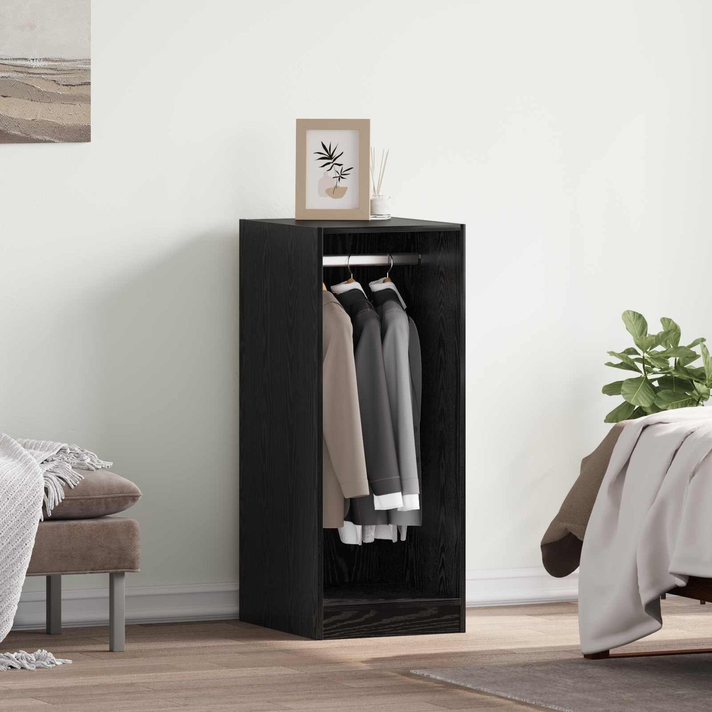 vidaXL Wardrobe Black Oak 41 x 48 x 102 cm Engineered Wood
