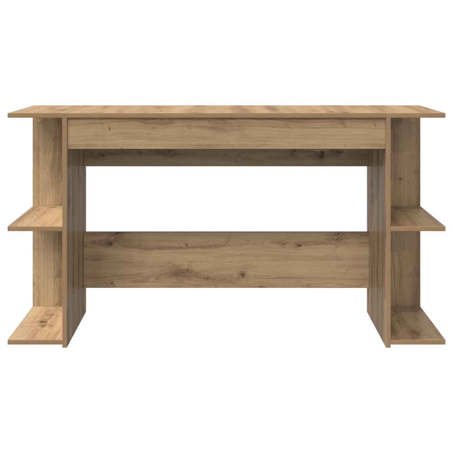 vidaXL Desk with Shelf Artisan oak 140 x 50 x 75 cm Engineered wood