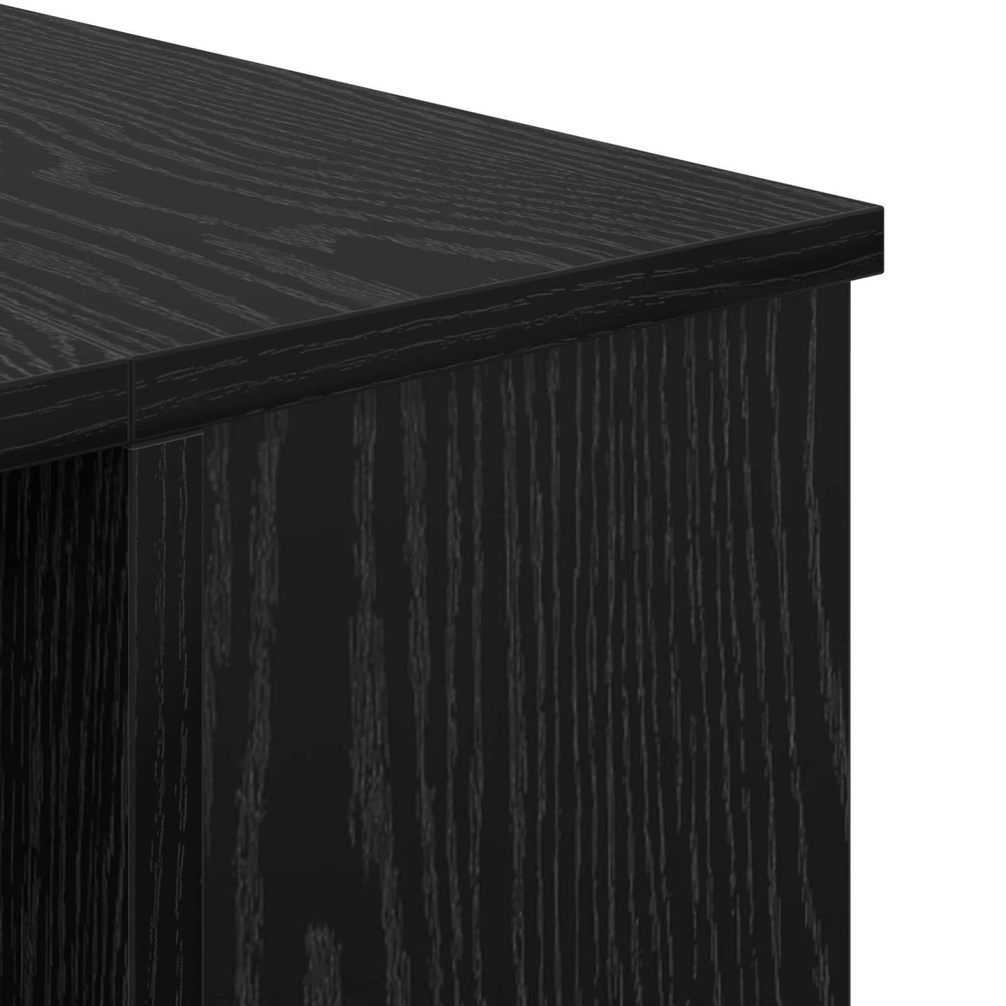 vidaXL Desk with Shelf Black oak 140 x 50 x 75 cm Engineered wood
