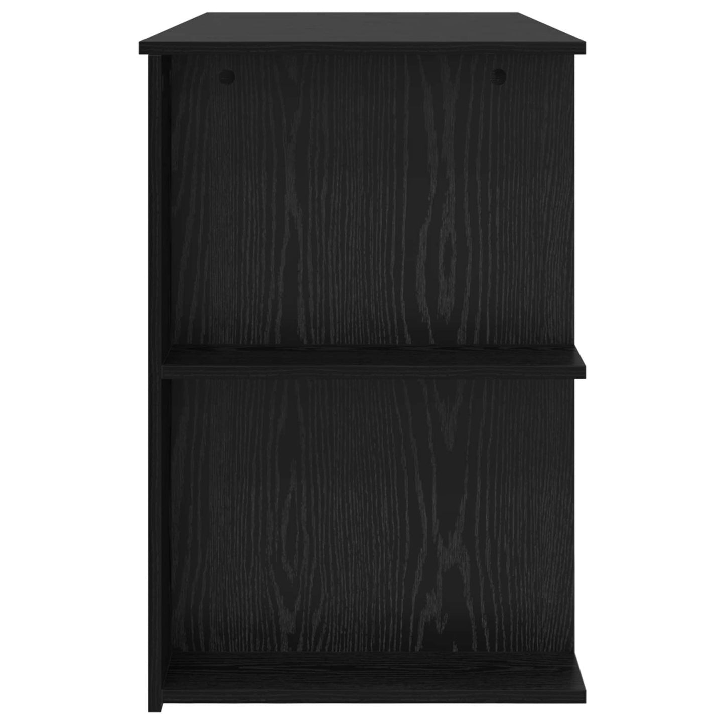 vidaXL Desk with Shelf Black oak 140 x 50 x 75 cm Engineered wood