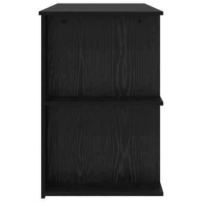 vidaXL Desk with Shelf Black oak 140 x 50 x 75 cm Engineered wood
