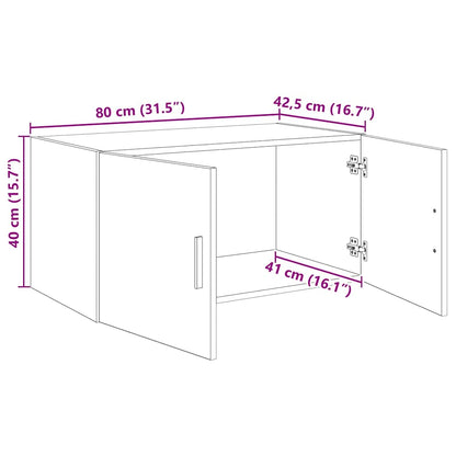 vidaXL Wall Cabinet Old wood 80 x 42.5 x 40 cm Engineered wood