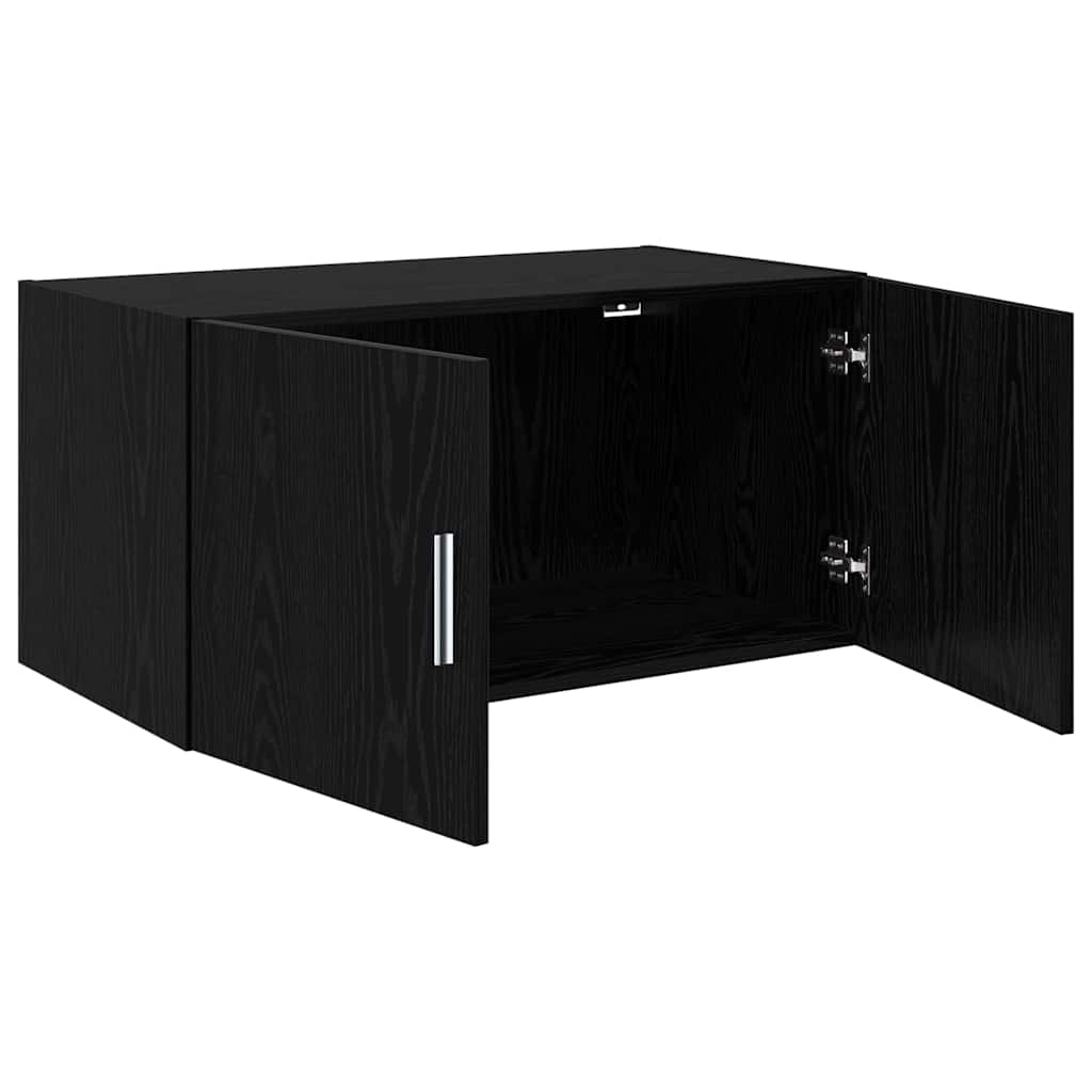 vidaXL Wall Cabinet Black oak 80 x 42.5 x 40 cm Engineered wood