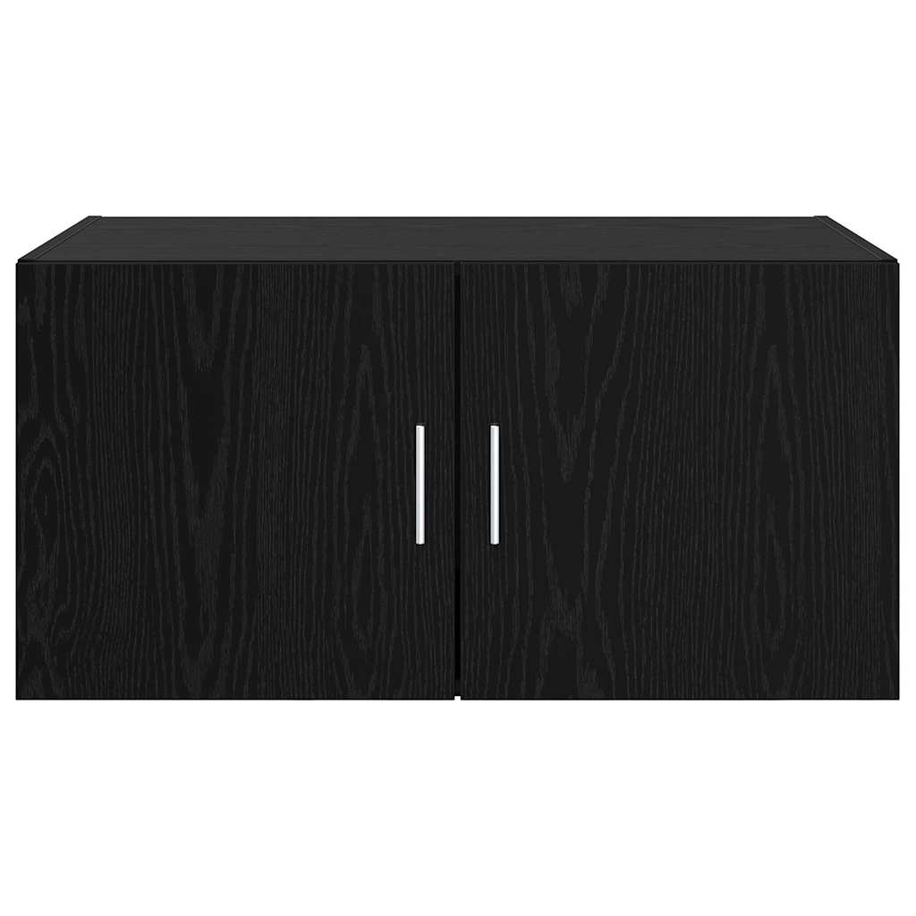 vidaXL Wall Cabinet Black oak 80 x 42.5 x 40 cm Engineered wood