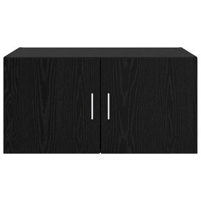vidaXL Wall Cabinet Black oak 80 x 42.5 x 40 cm Engineered wood
