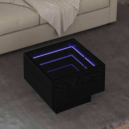 vidaXL Coffee Table Black oak 40 x 40 x 30 cm Engineered wood