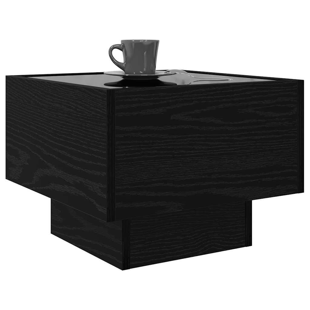 vidaXL Coffee Table Black oak 40 x 40 x 30 cm Engineered wood