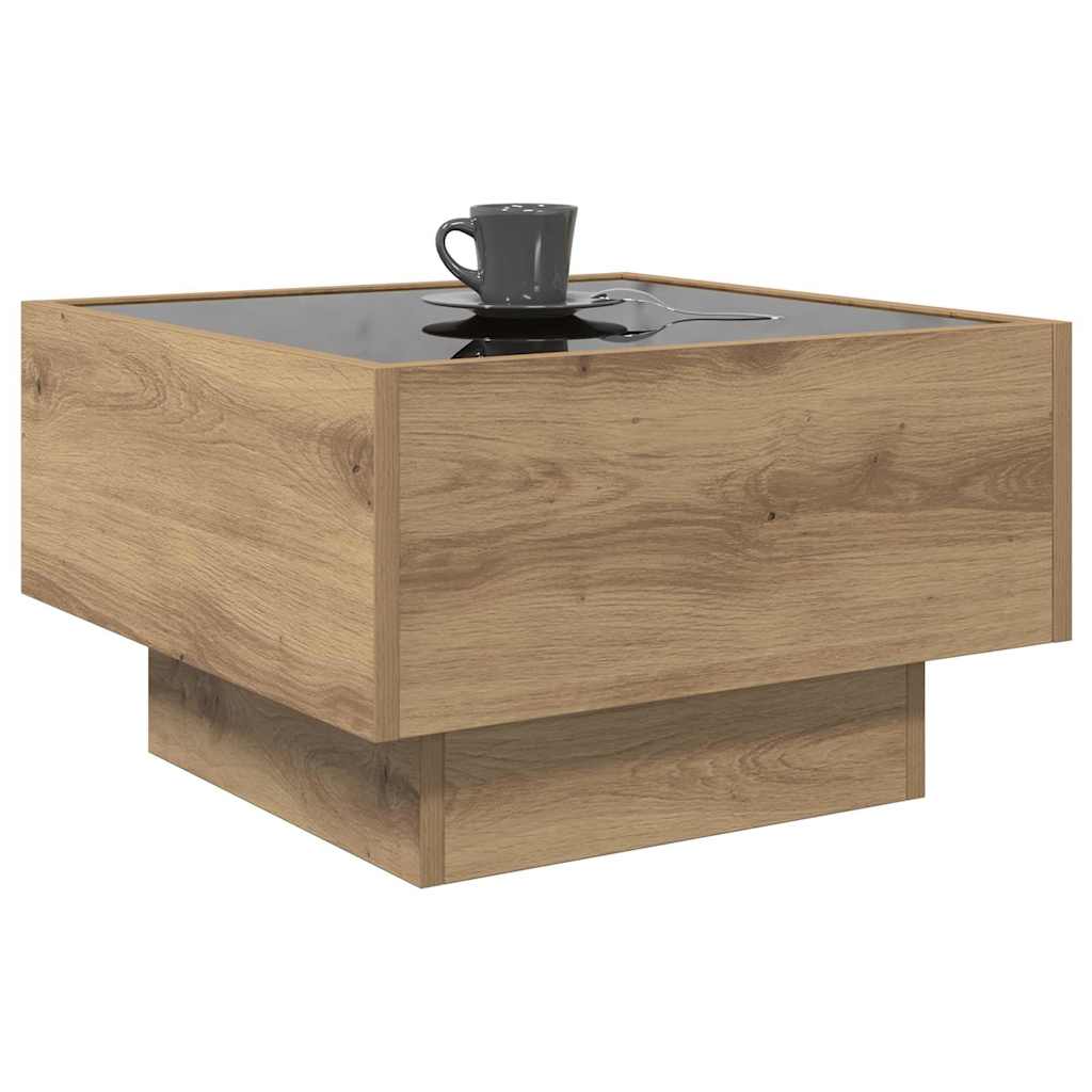 vidaXL Coffee Table Artisan oak 50 x 50 x 30 cm Engineered wood