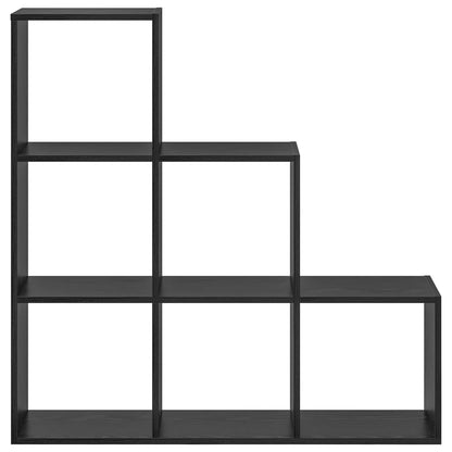 vidaXL Room Divider Bookcase Black Oak 99 x 29 x 99 cm Engineered Wood