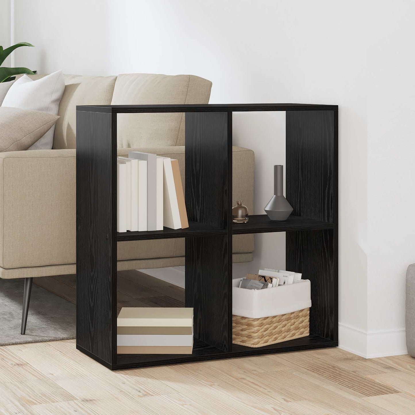 vidaXL Book Cabinet 4-Tier 69.5 x 29 x 69.5 cm Engineered Wood
