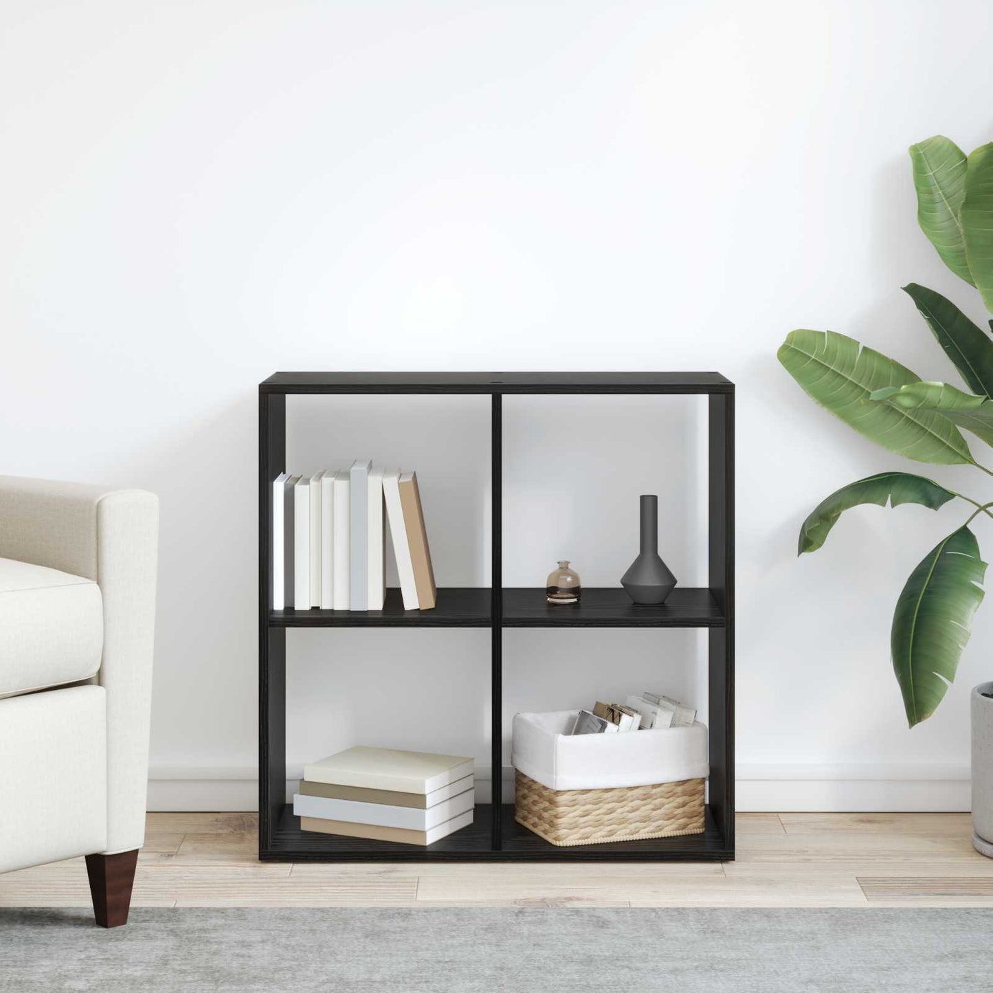 vidaXL Book Cabinet 4-Tier 69.5 x 29 x 69.5 cm Engineered Wood