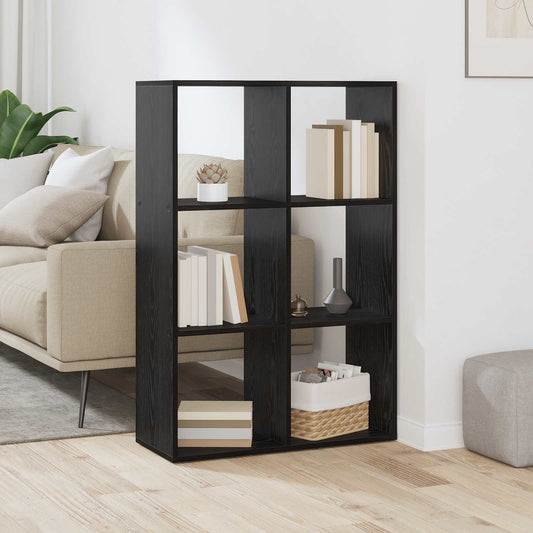 vidaXL Book Cabinet 6-Tier 69.5 x 29 x 103.5 cm Engineered Wood