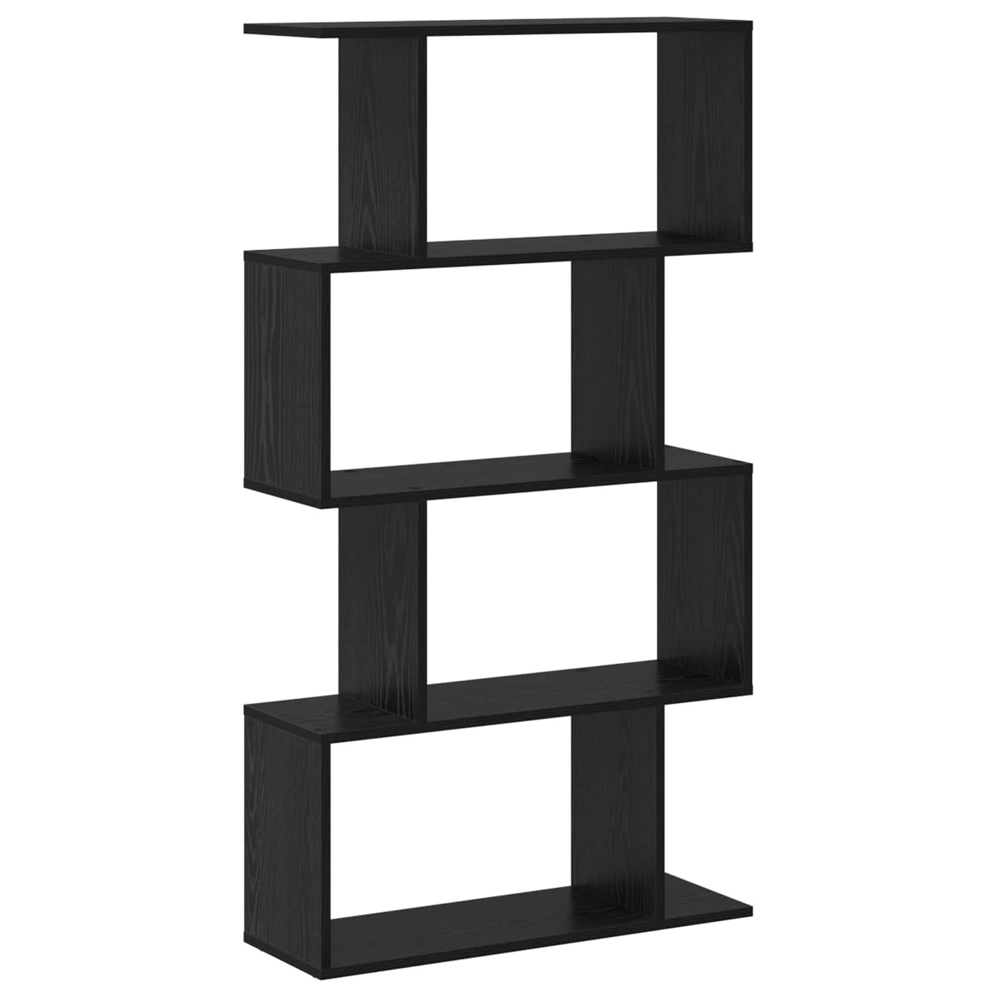 vidaXL Book Cabinet Black Oak 70 x 24 x 129 cm Engineered Wood