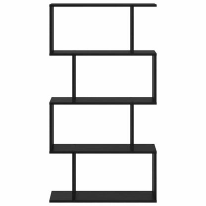 vidaXL Book Cabinet Black Oak 70 x 24 x 129 cm Engineered Wood
