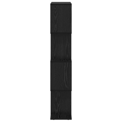 vidaXL Book Cabinet Black Oak 70 x 24 x 129 cm Engineered Wood