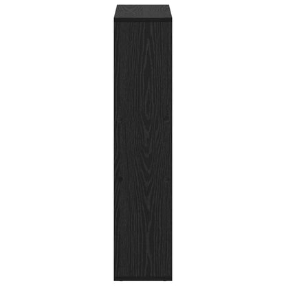 vidaXL Book Cabinet 7-Tier 63 x 20 x 90 cm Engineered Wood Black Oak