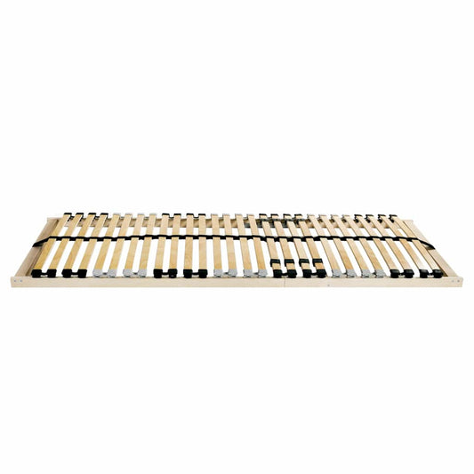 vidaXL Slatted Bed Base Brown 90 x 190 cm Solid Beech Wood
