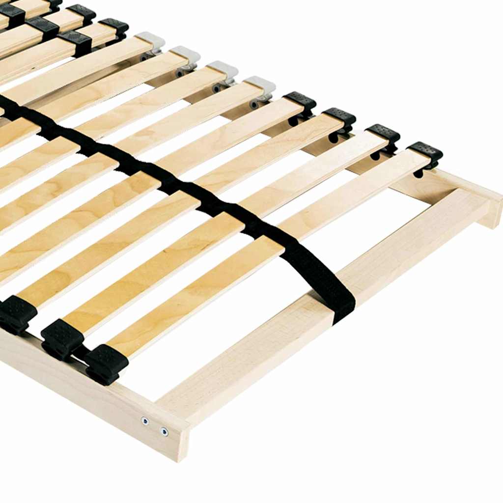 vidaXL Slatted Bed Base Brown 120 x 190 cm Solid Beech Wood
