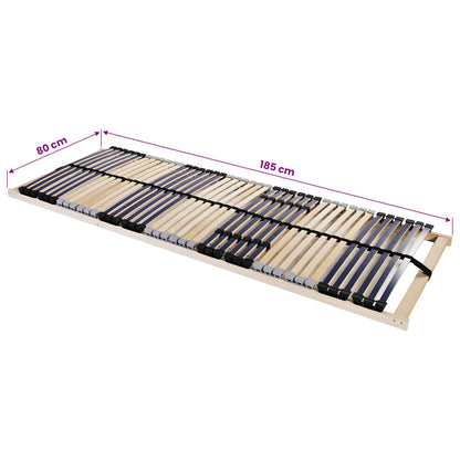 vidaXL Slatted Bed Base Brown 80 x 190 cm Solid Beech Wood