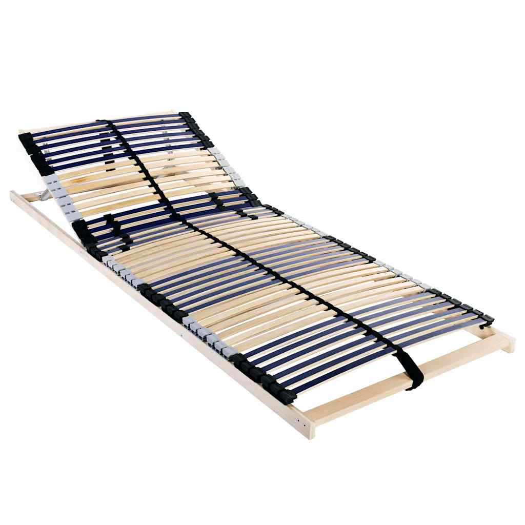 vidaXL Slatted Bed Base Brown 80 x 190 cm Solid Beech Wood