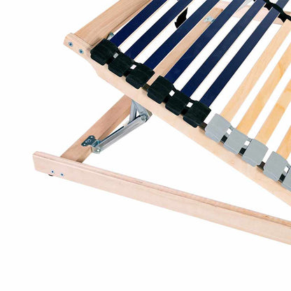 vidaXL Slatted Bed Base Manual Brown 90 x 190 cm Solid Beech Wood