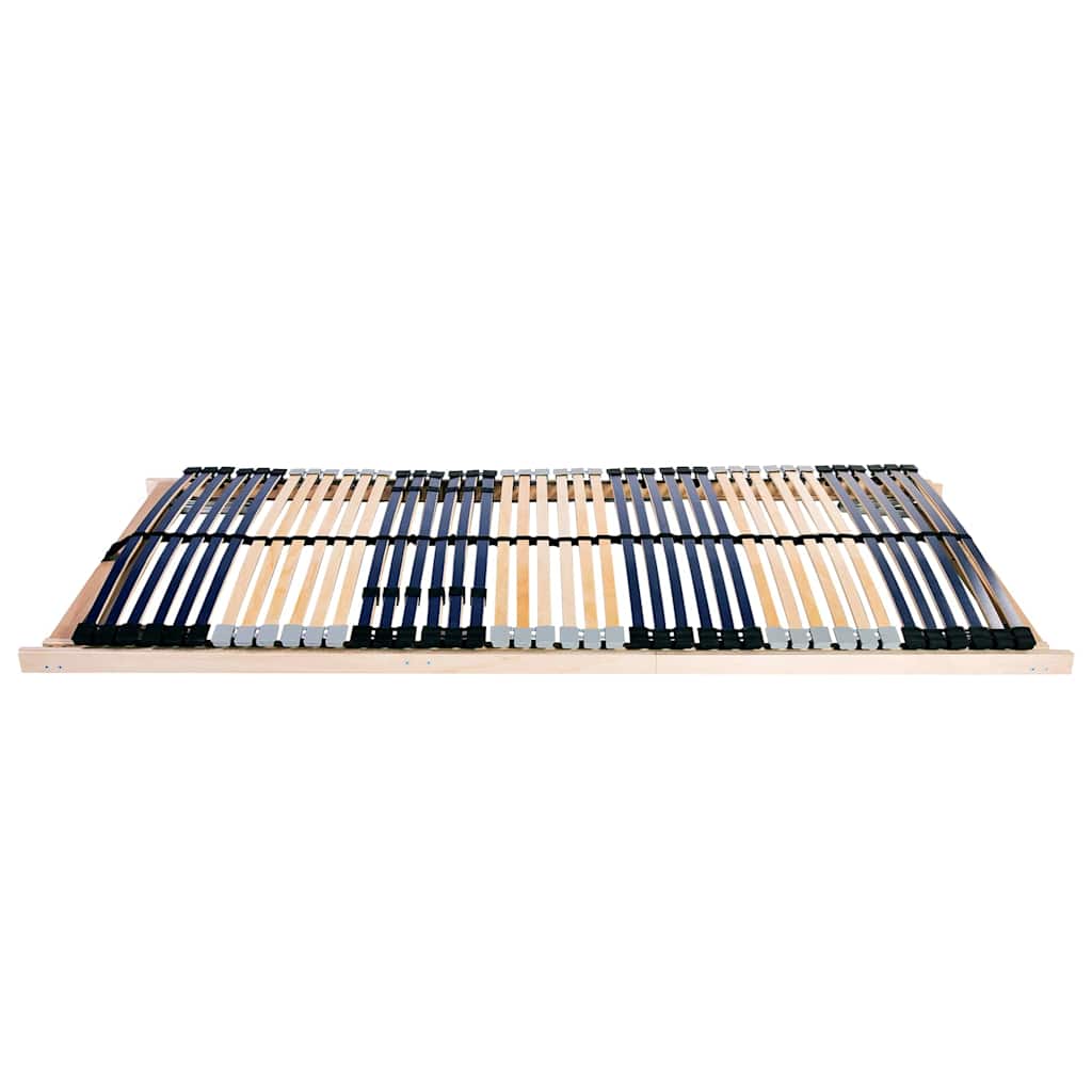 vidaXL Slatted Bed Base Manual Brown 90 x 190 cm Solid Beech Wood
