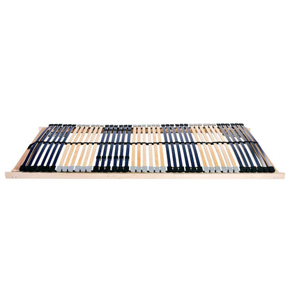 vidaXL Slatted Bed Base Manual Brown 90 x 190 cm Solid Beech Wood