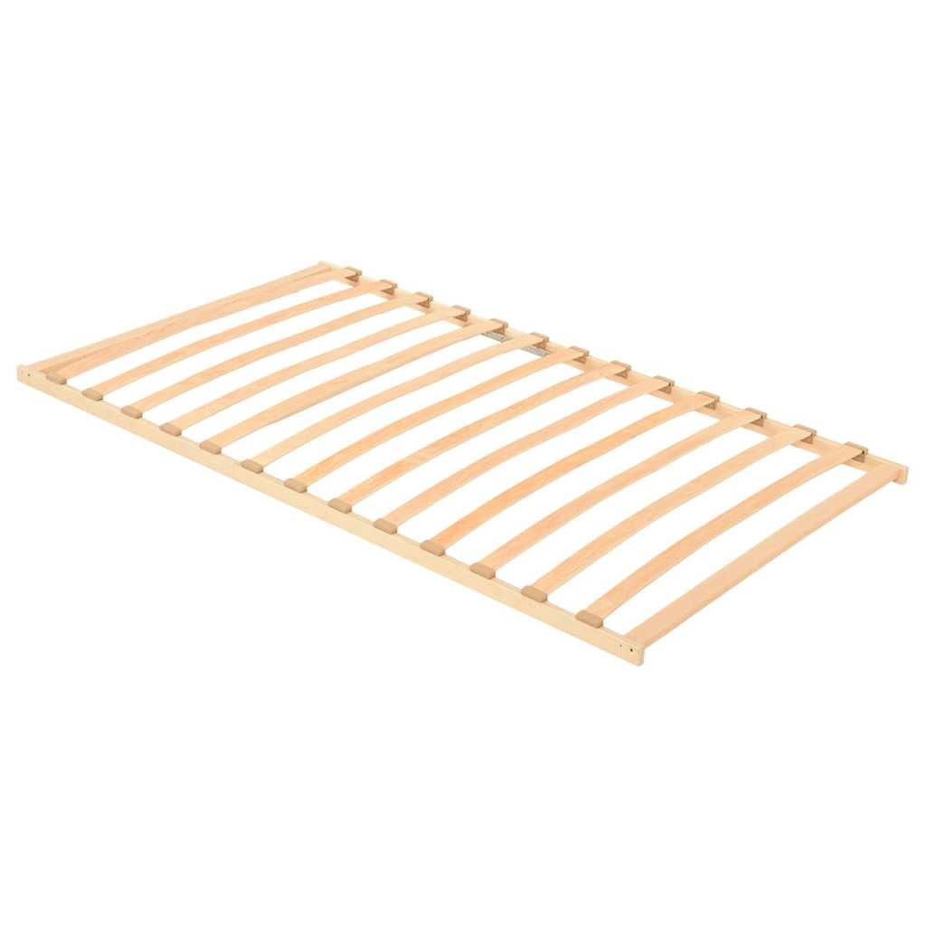 vidaXL Slatted Bed Base Brown 100 x 190 cm Solid Beech Wood