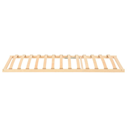vidaXL Slatted Bed Base Brown 100 x 190 cm Solid Beech Wood