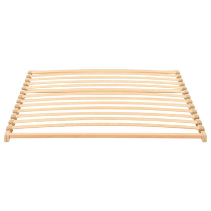 vidaXL Slatted Bed Base Brown 120 x 190 cm Solid Beech Wood