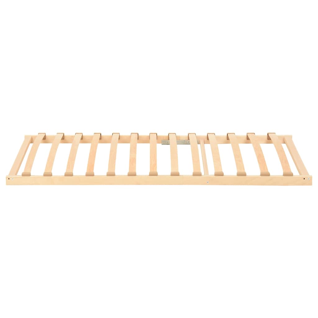 vidaXL Slatted Bed Base Brown 120 x 190 cm Solid Beech Wood