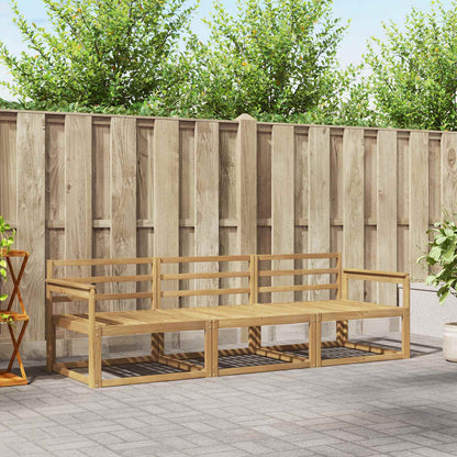 vidaXL Outdoor Sofa Set 3 pcs White 249.5 x 83 x 73 cm